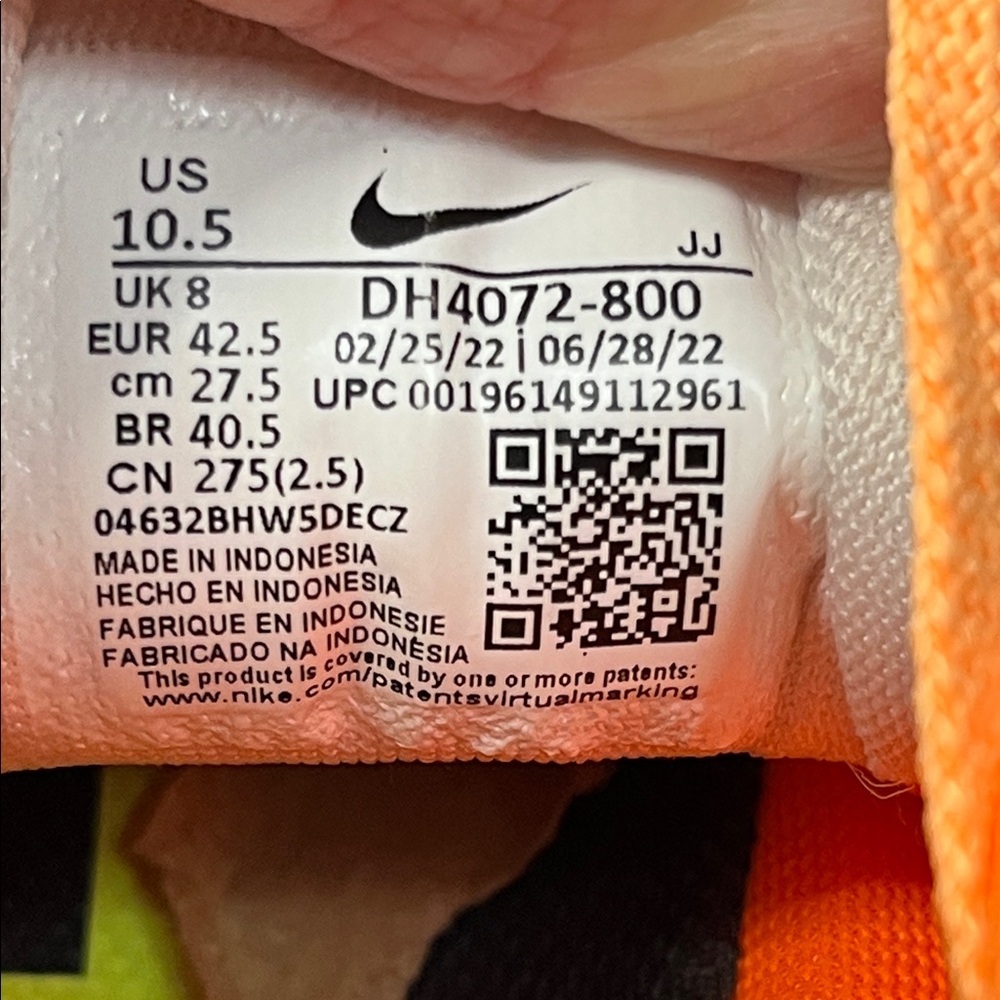 EUC NIKE Orange Air Zoom Pegasus 39 - Picture 13 of 14